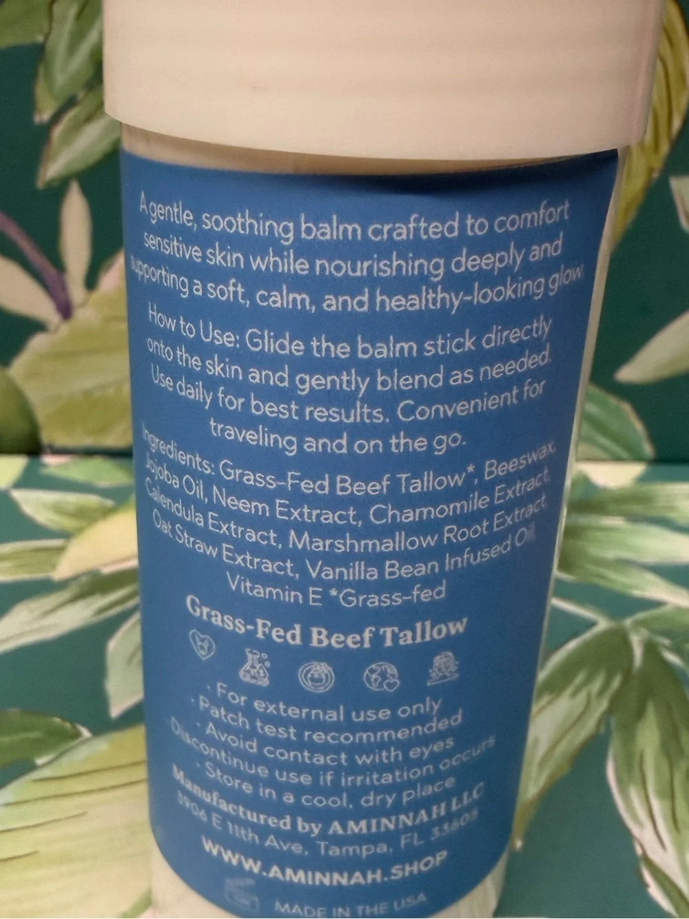 Aminnah Cloud Fluff Tallow Face & Body Balm Stick 2 oz Unscented NWT